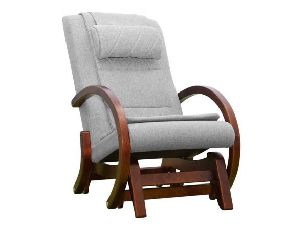 Massage rocking chair EGO TWIST EG2004 CHERRY Gray (TONY13) with pouffe