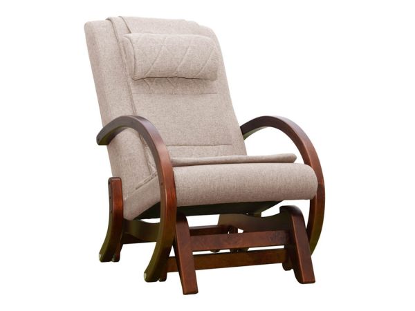 Massage rocking chair EGO TWIST EG2004 CHERRY Beige (TONY12) with pouffe